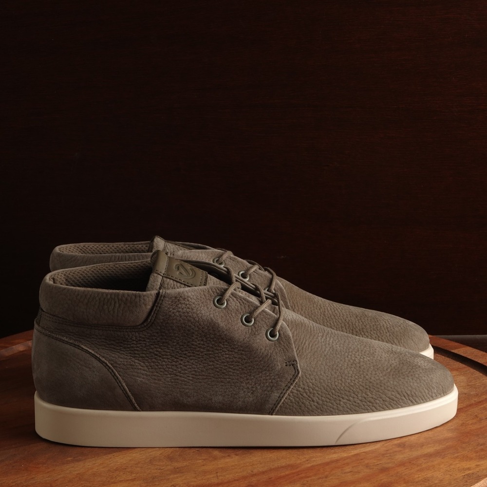 Ecco Sneakers Mens SZ EU 45 US 11-11.5 Green Street Lite Chukka Leather Comfort